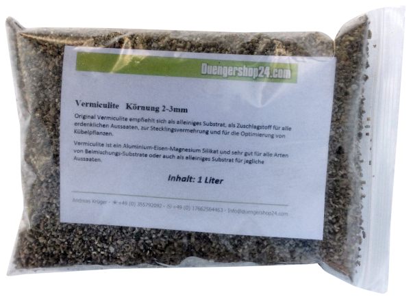 1 Liter  Vermiculite Körnung 2-3mm