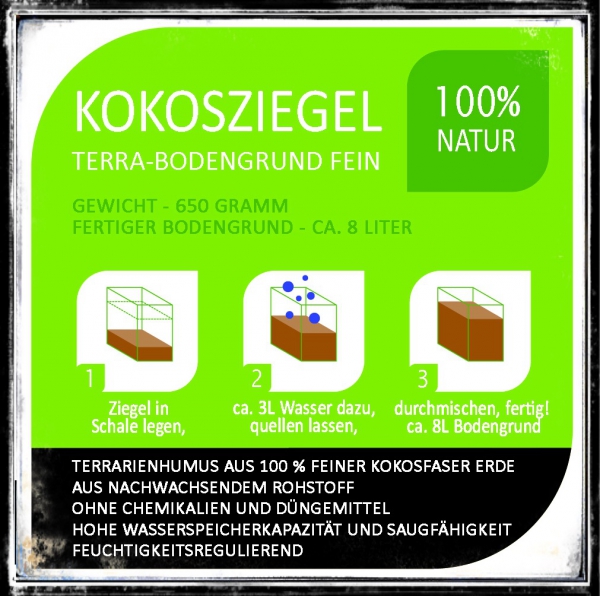 Kokosfaser Blumenerde Ziegel ergibt 8 Liter - TORFFREI