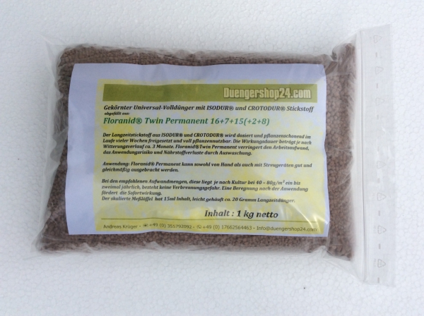 1kg Abfüllung aus Floranid® Twin Permanent 16+7+15(+2+8)